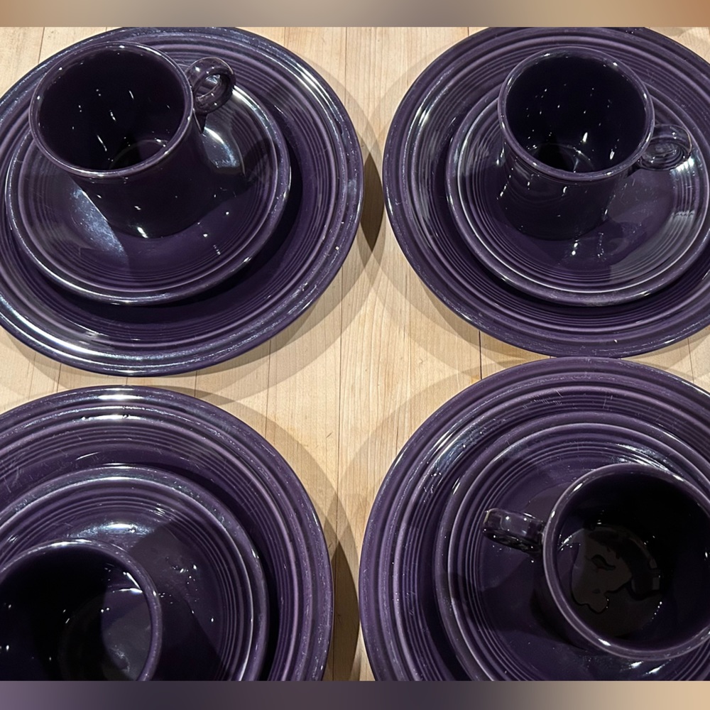 Fiesta ware purple mulberry set